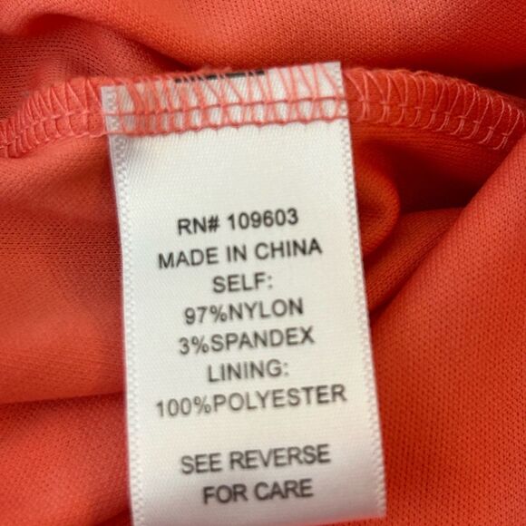 Rabbit Rabbit Rabbit Peach Asymmetrical Dress Size 10P - Picture 6 of 10